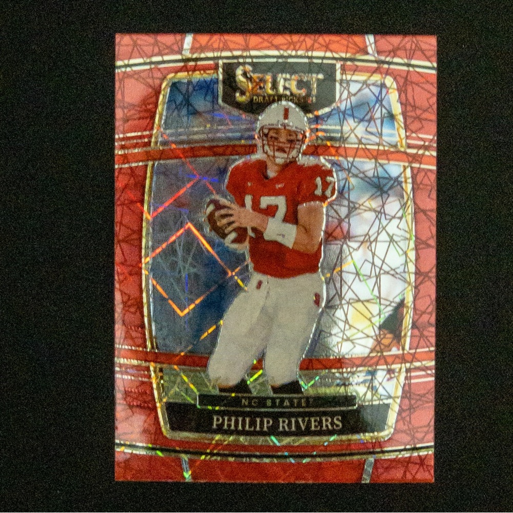 2022 PANIN SELECT DRAFT PICKS FOOTBALL PHILIP RIVERS RED LAZER PRIZM CARD NC ST